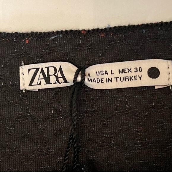 Zara Red Black Print Vacation Cruise Relaxed Fit Tank Dress NWT Size L - Picture 8 of 13